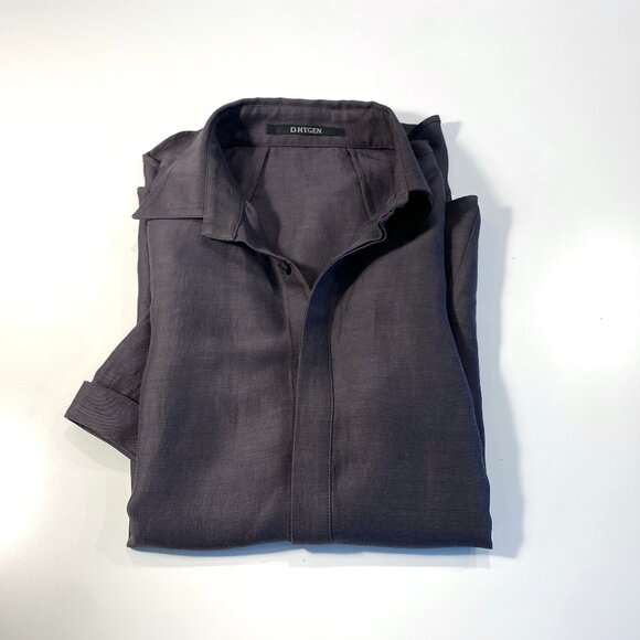 D.Hygen ST102-0621S Linen Rayon Short Sleeve Shirt, Japanese Size 1, Men's SM - Picture 13 of 14